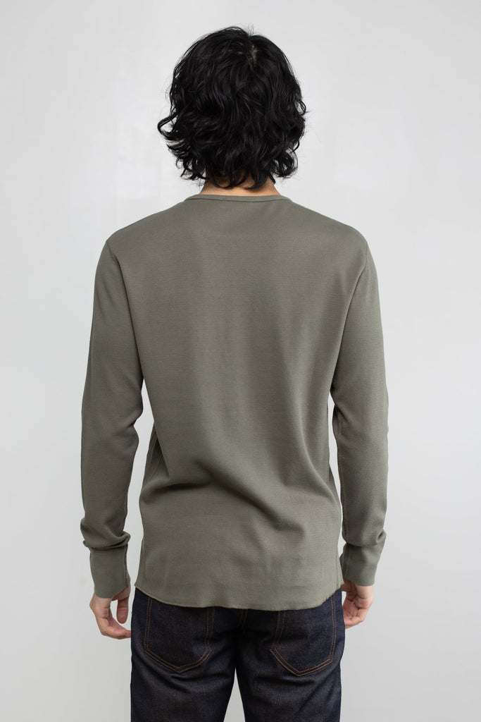 NS2153-7 Mesh Thermal Long Sleeve Crew in Army Green – National