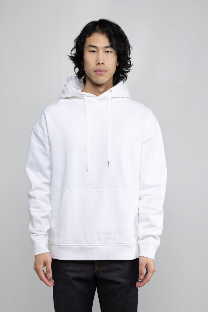 NS2173-2 Cotton Fleece Pullover Hoodie in White