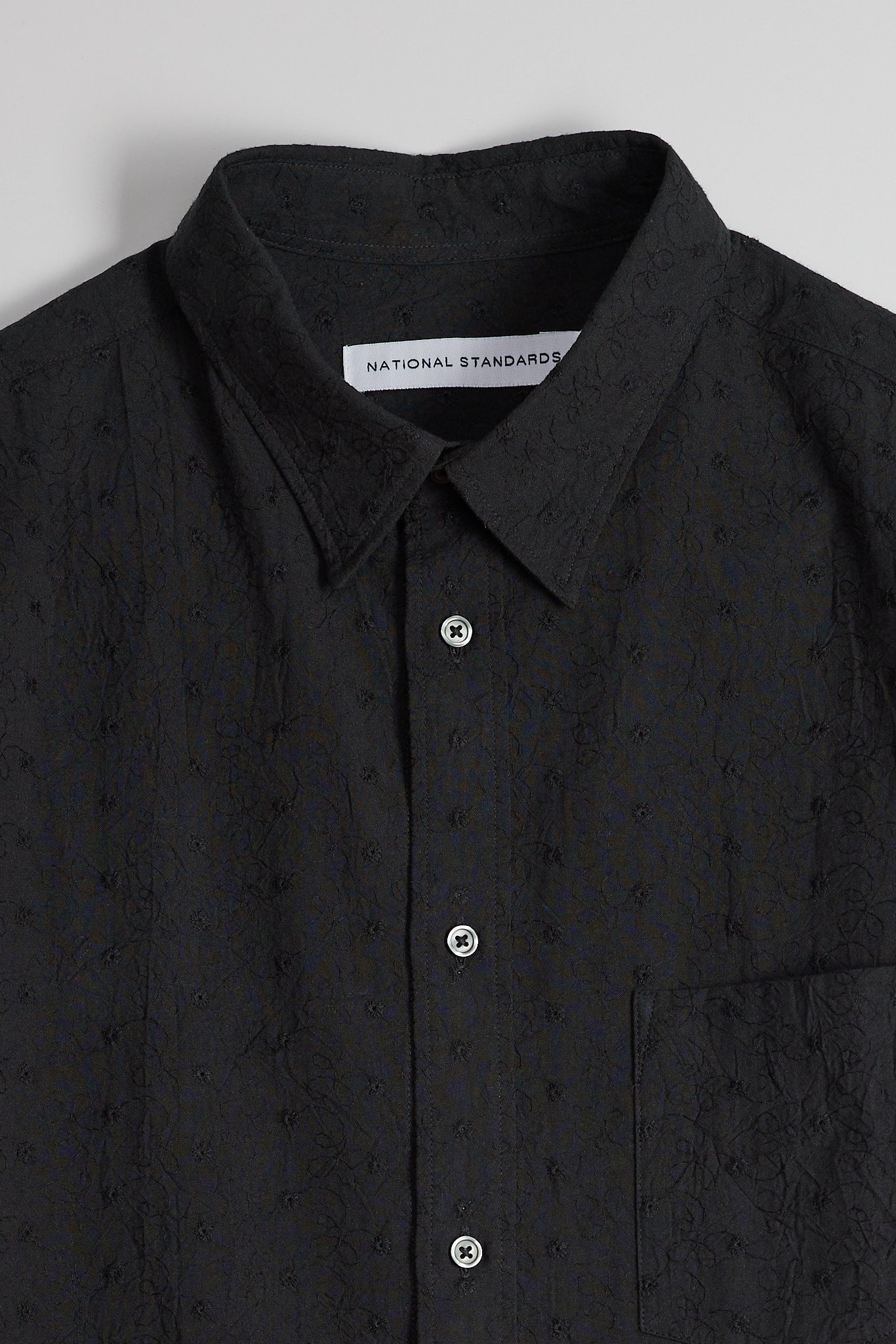 Japanese Washed Embroidery in Black 03