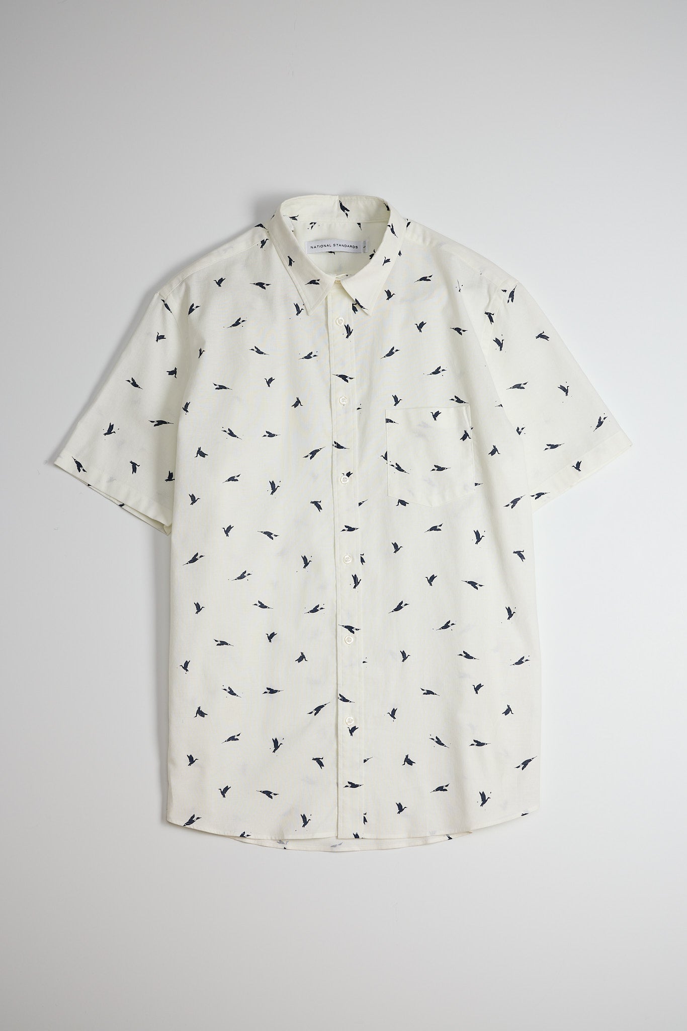 Japanese Canada Geese Print in Off White 01