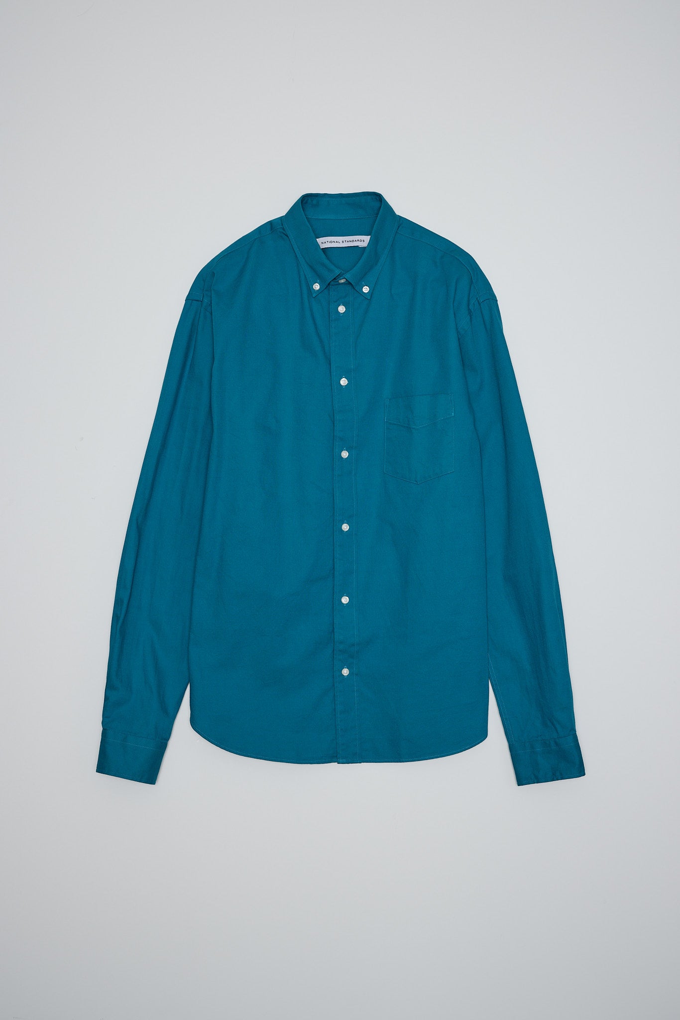 Japanese Washed Oxford in Teal 01