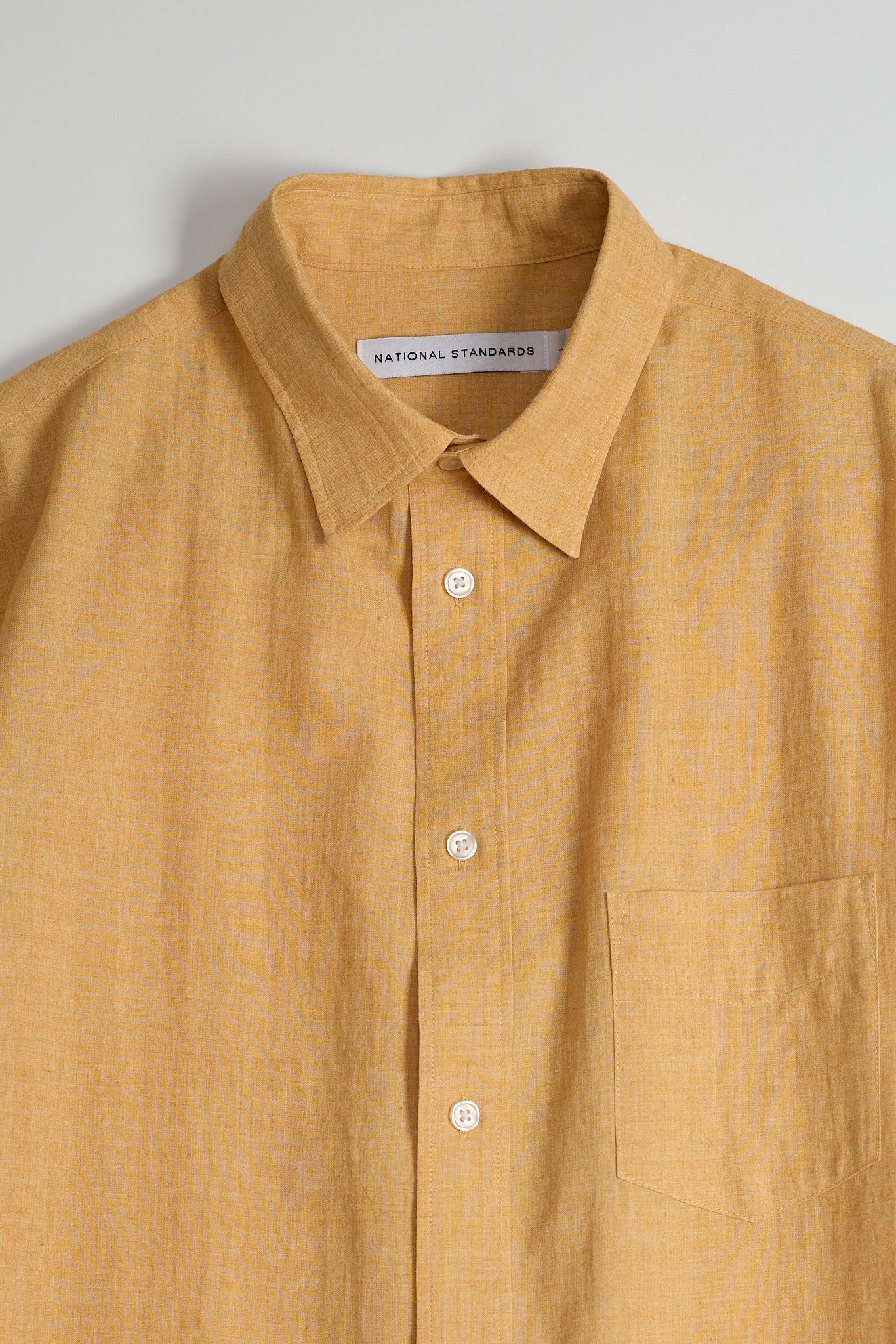 Japanese Washed Linen in Saffron 03