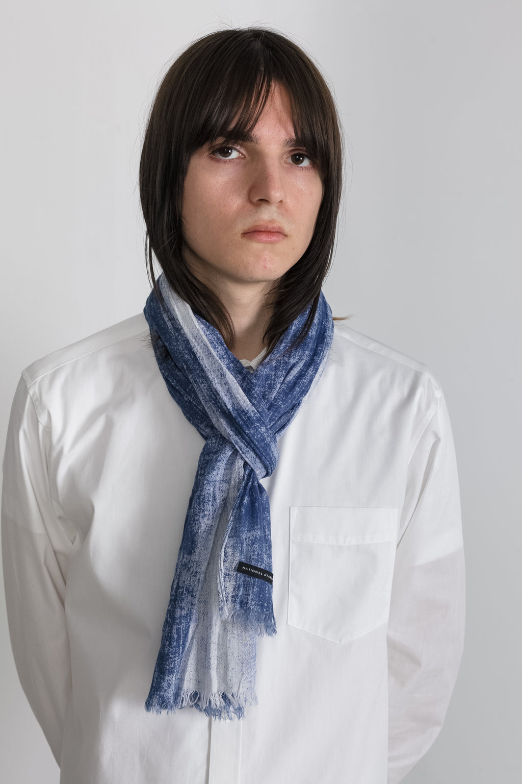 Tie Dye Scarf in Blue 003