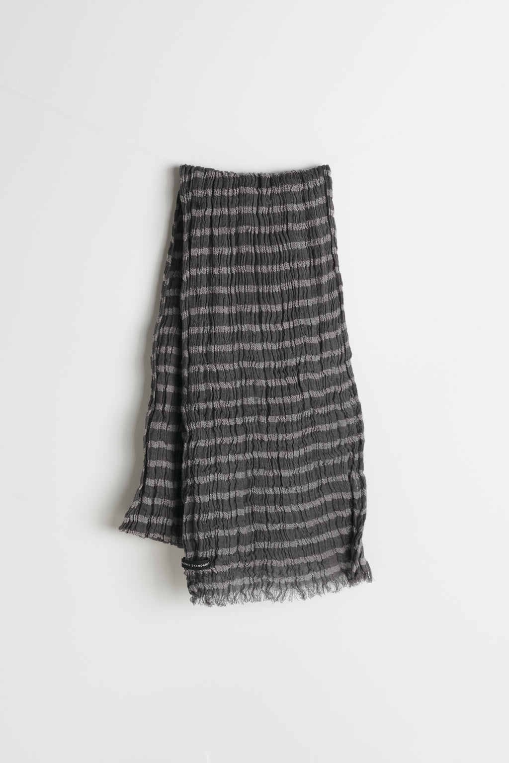 Horizontal Stripe Scarf in Grey 01